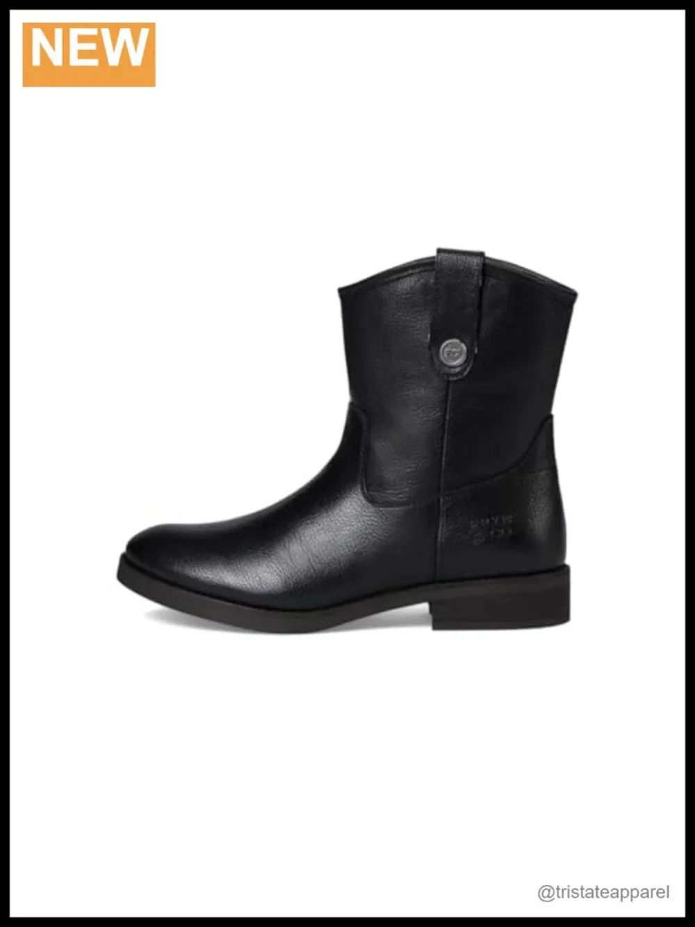 FRYE AND CO. Kellie Button Short Ankle Booties Block Heel PU Leather Pull-On